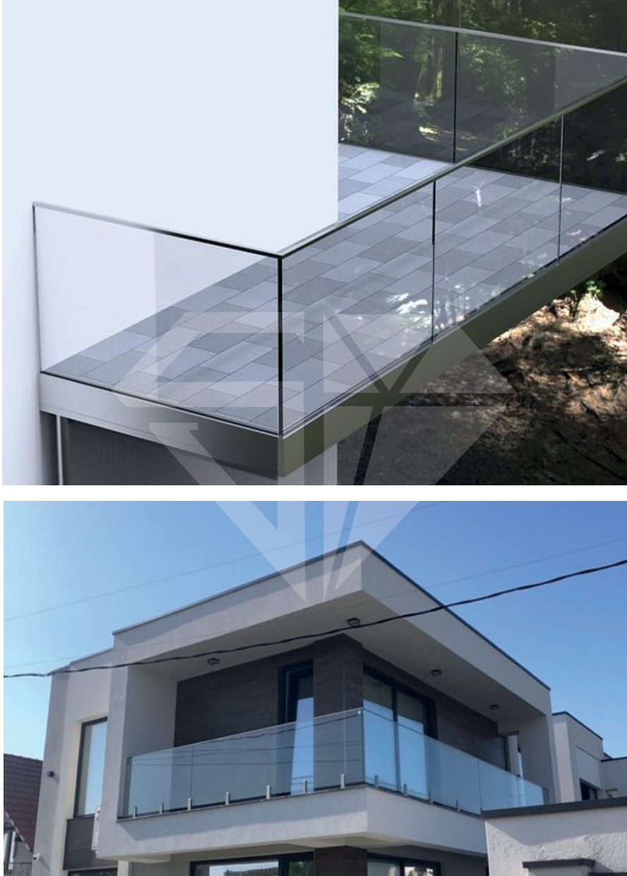 Balustradă — Model 4 — Balustrade la comandă, Sticlă & Piatră