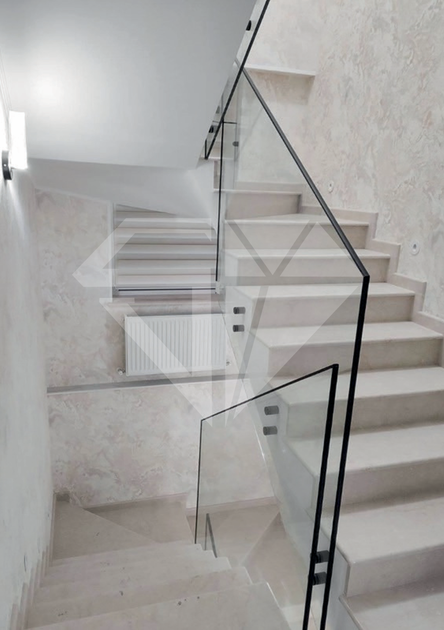 Balustradă — Model 5 — Balustrade la comandă, Sticlă & Piatră