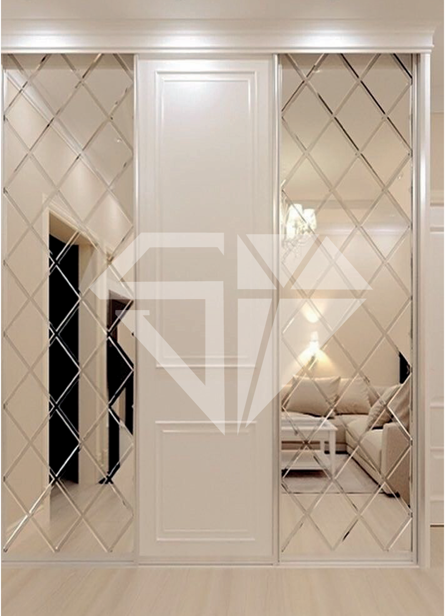 Oglindă interioară — Model 6 — Oglinzi interioare placate la comandă, Sticlă & Piatră
